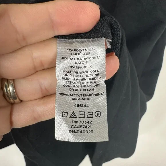 2/$30 Lou & Grey Scoop Neck Slip Dress Black XS #1539 - Picture 6 of 7